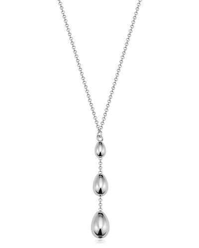 Oradina Oradina Sterling Silver Dripped in Silver Necklace, 18"