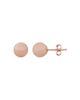 Oradina Women's 14K Rose Solid Gold Ball Studs - 4