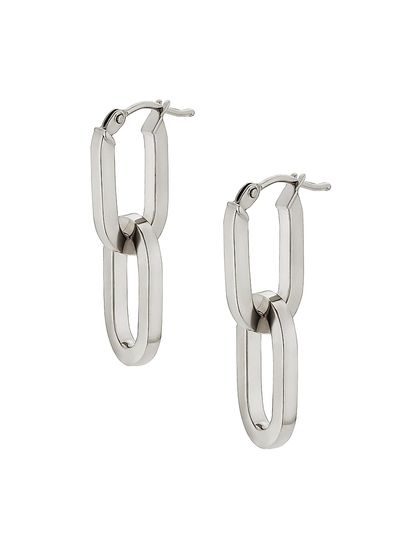 Oradina Women's 14K White Gold Shift Drop Earrings