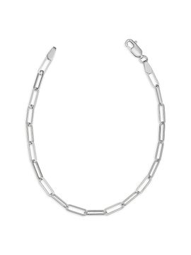 Oradina Women's 14K White Gold Venice Link Bracelet