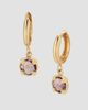 Oradina Women's 14K Yellow Gold Amethyst Antica Drop Earrings - 1