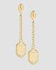 Oradina Women's 14K Yellow Gold Anthem Drop Earrings - 5
