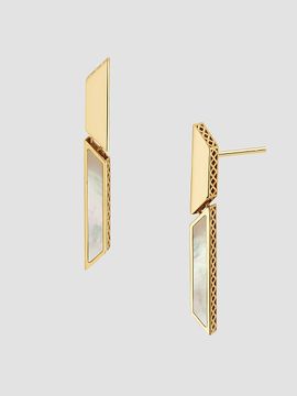 Oradina Women's 14K Yellow Gold Aurora Drop Earrings