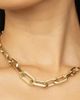 Oradina Women's 14K Yellow Gold Aurum Link Necklace - 5