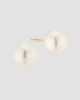 Oradina Women's 14K Yellow Gold Bold Princess Pearl Studs - 1