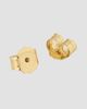 Oradina Women's 14K Yellow Gold Bold Princess Pearl Studs - 5