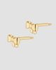 Oradina Women's 14K Yellow Gold Bow Studs - 5