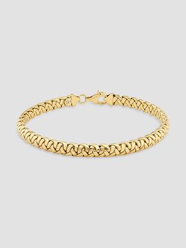 Oradina Women's 14K Yellow Gold Caesar Bangle Bracelet