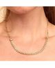 Oradina Women's 14K Yellow Gold Carmine Curb Center Cut Necklace - 4