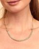 Oradina Women's 14K Yellow Gold Carmine Curb Center Cut Necklace - 5