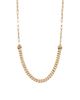Oradina Women's 14K Yellow Gold Carmine Curb Center Cut Necklace - 6