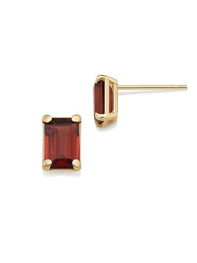 Oradina Women's 14K Yellow Gold Date Me Birthstone Stud Earrings