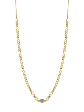 Oradina Women's 14K Yellow Gold Dazzle Me Curb Choker Necklace