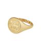 Oradina Women's 14K Yellow Gold Flying Lion Signet Ring - 5