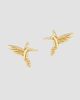 Oradina Women's 14K Yellow Gold Freedom Dove Studs - 1