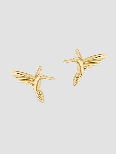 Oradina Women's 14K Yellow Gold Freedom Dove Studs