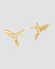 Oradina Women's 14K Yellow Gold Freedom Dove Studs - 5