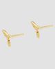 Oradina Women's 14K Yellow Gold Freedom Dove Studs - 6