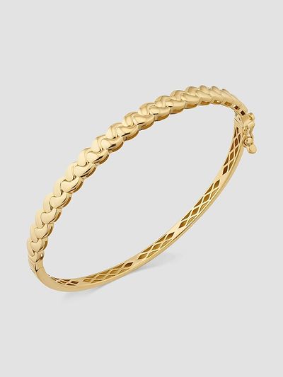 Oradina Women's 14K Yellow Gold Harmony Bangle