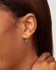 Oradina Women's 14K Yellow Gold Malachite Prism Point Drop Earrings - 3