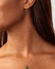 Oradina Women's 14K Yellow Gold Malachite Prism Point Drop Earrings - 4