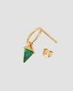 Oradina Women's 14K Yellow Gold Malachite Prism Point Drop Earrings - 6