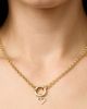 Oradina Women's 14K Yellow Gold Open Heart Diamond Pendant Charm - 2