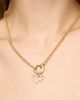 Oradina Women's 14K Yellow Gold Open Heart Diamond Pendant Charm - 4