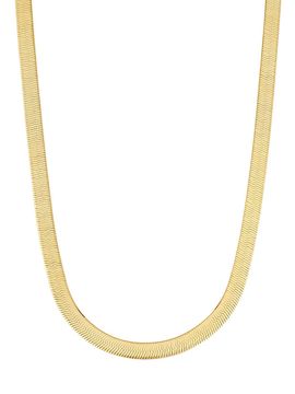Oradina Women's 14K Yellow Gold Park Avenue Statement Herringbone Choker