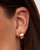 Oradina Women's 14K Yellow Gold Reflections Bold Midi Hoops - 2
