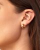 Oradina Women's 14K Yellow Gold Reflections Bold Midi Hoops - 3