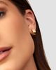 Oradina Women's 14K Yellow Gold Reflections Bold Midi Hoops - 4