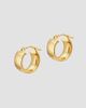 Oradina Women's 14K Yellow Gold Reflections Bold Midi Hoops - 5