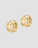 Oradina Women's 14K Yellow Gold Reflections Bold Midi Hoops - 6