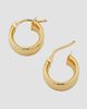 Oradina Women's 14K Yellow Gold Reflections Bold Midi Hoops - 7