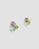 Oradina Women's 14K Yellow Gold Regal Cluster Studs - 1