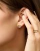 Oradina Women's 14K Yellow Gold Regal Cluster Studs - 3