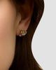 Oradina Women's 14K Yellow Gold Regal Cluster Studs - 4
