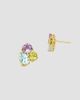 Oradina Women's 14K Yellow Gold Regal Cluster Studs - 5