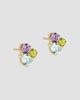 Oradina Women's 14K Yellow Gold Regal Cluster Studs - 6
