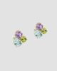 Oradina Women's 14K Yellow Gold Regal Cluster Studs - 7