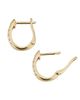 Oradina Women's 14K Yellow Gold Regal Diamond Huggies - 2