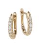 Oradina Women's 14K Yellow Gold Regal Diamond Huggies - 6