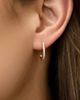 Oradina Women's 14K Yellow Gold Regal Diamond J Earrings - 2