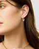 Oradina Women's 14K Yellow Gold Regal Diamond J Earrings - 3