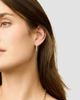 Oradina Women's 14K Yellow Gold Regal Diamond J Earrings - 4