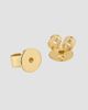 Oradina Women's 14K Yellow Gold Regal Diamond J Earrings - 6