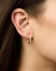 Oradina Women's 14K Yellow Gold Regal Diamond Open Hoops - 2