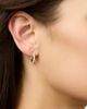 Oradina Women's 14K Yellow Gold Regal Diamond Open Hoops - 3
