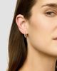 Oradina Women's 14K Yellow Gold Regal Diamond Open Hoops - 4